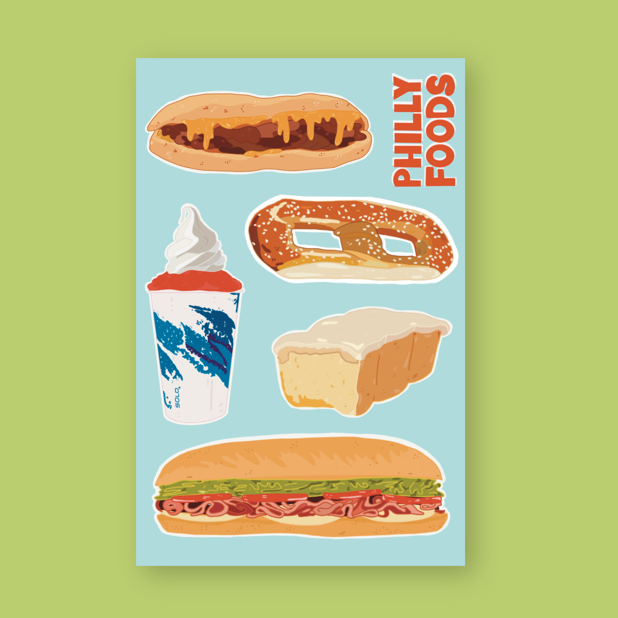 Philly Foods Sticker Sheet