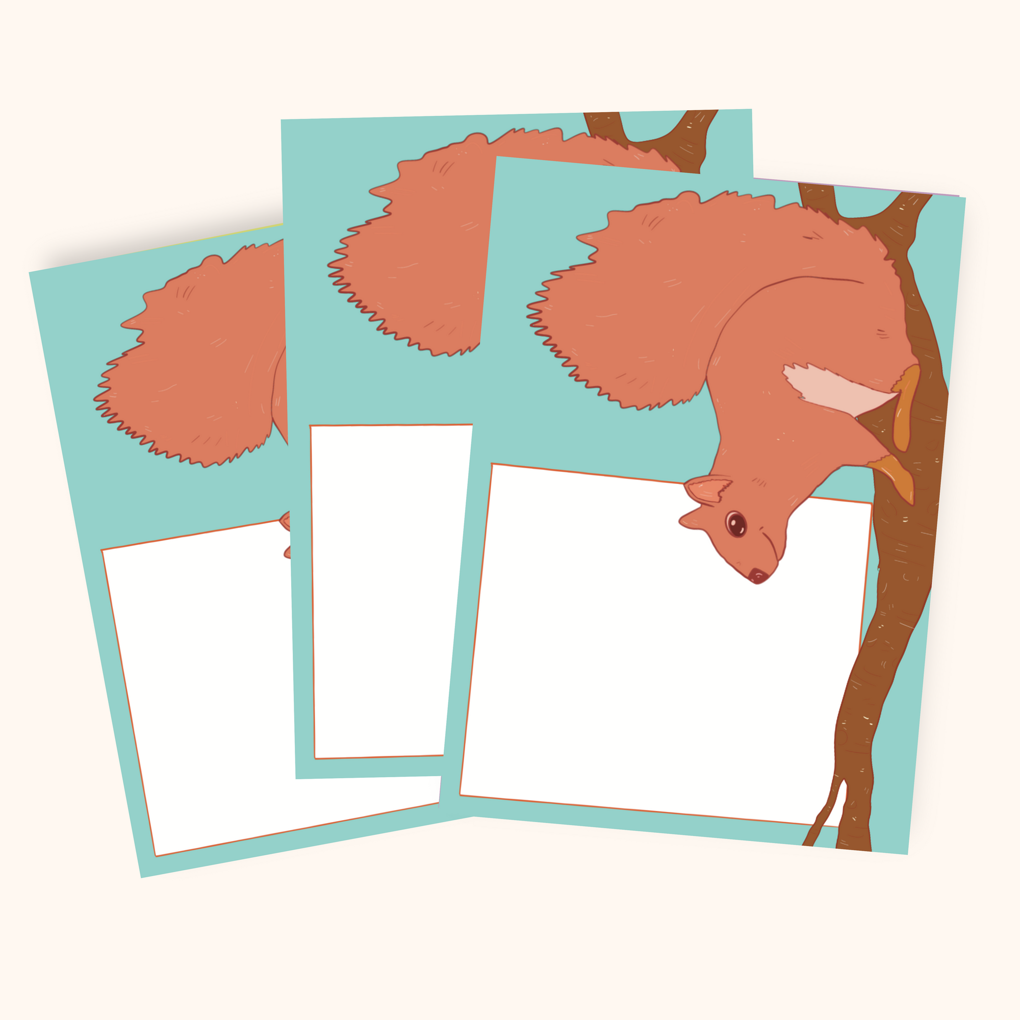 Squirrel Mini Notecard Set