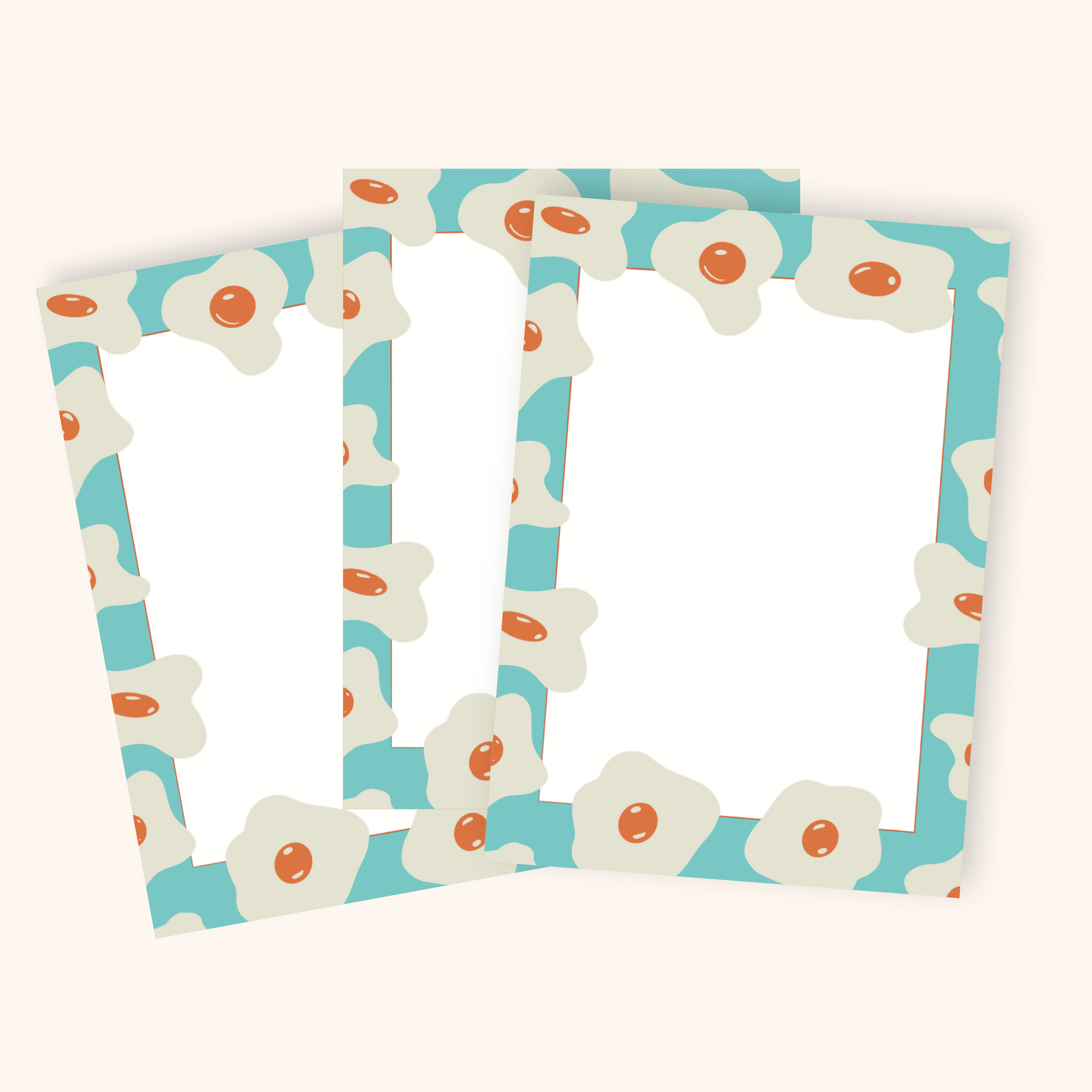 Sunny Side Up Eggs Mini Notecard Set