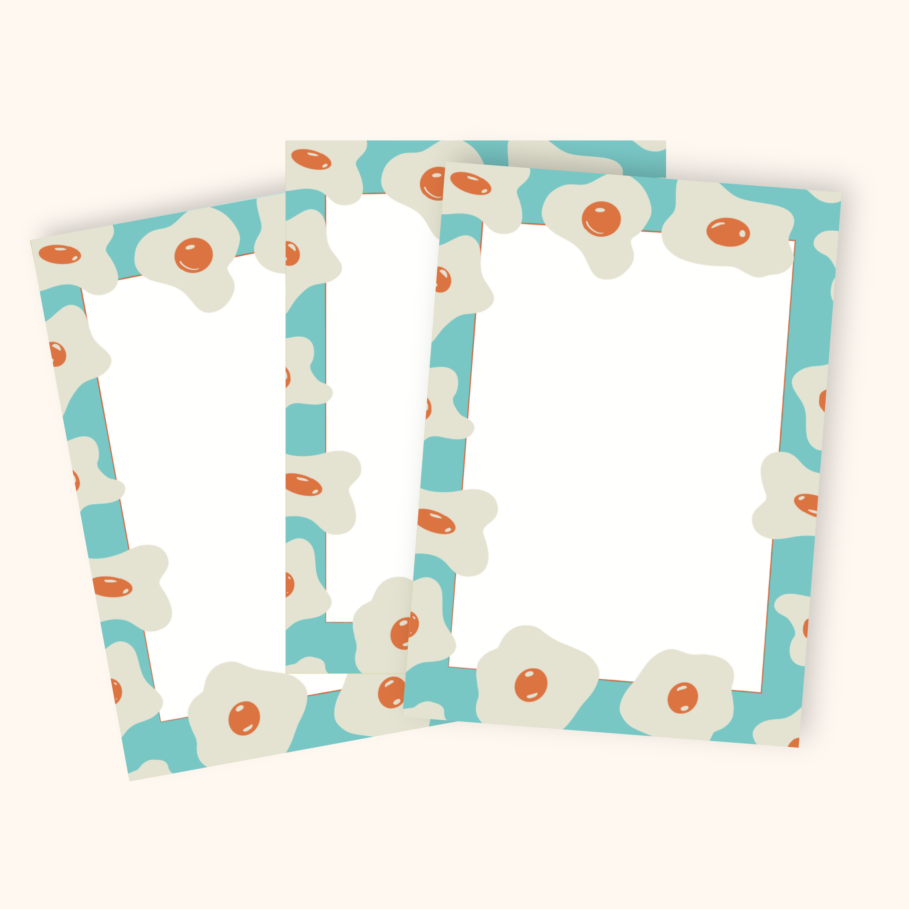 Sunny Side Up Eggs Mini Notecard Set