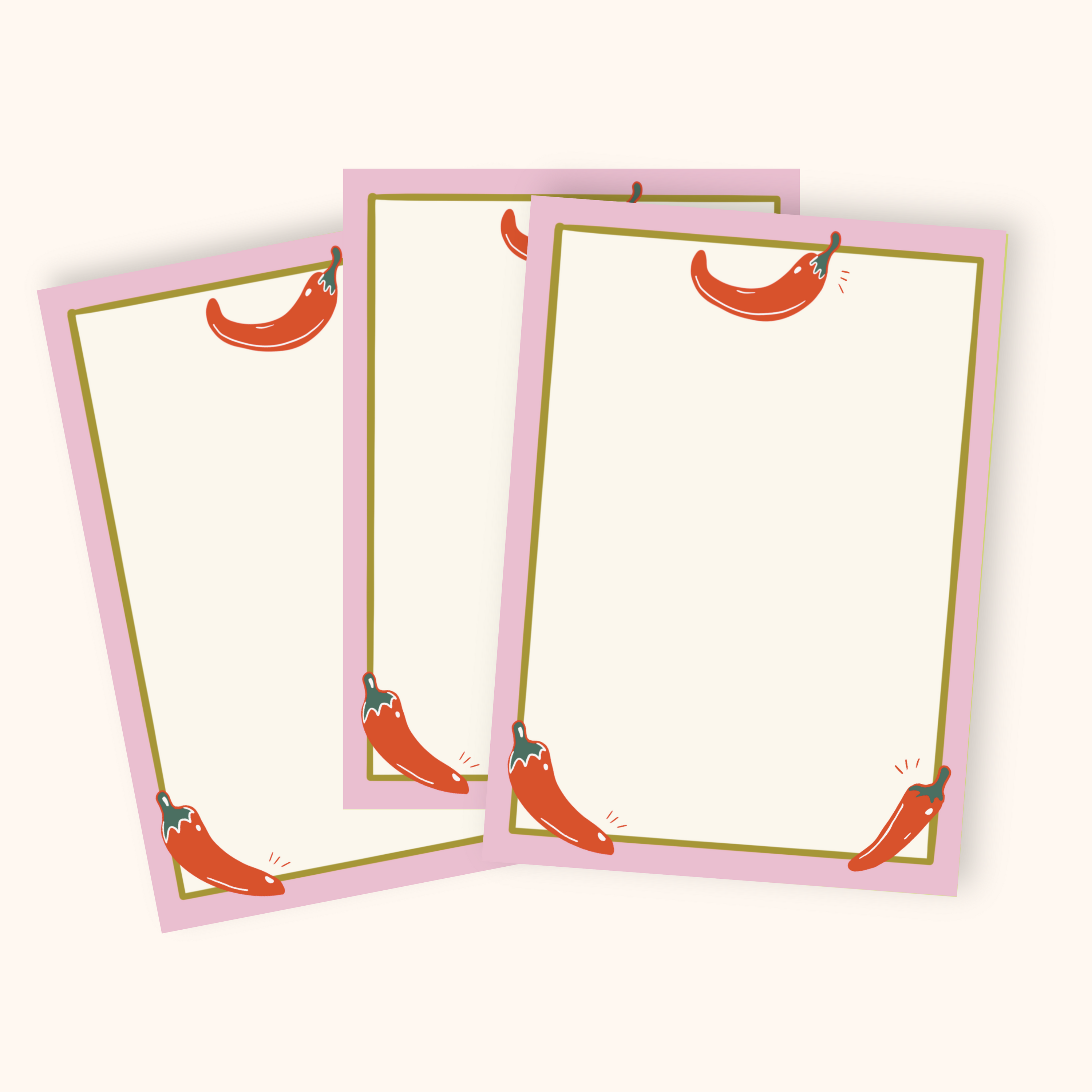 Chili Pepper Mini Notecard Set